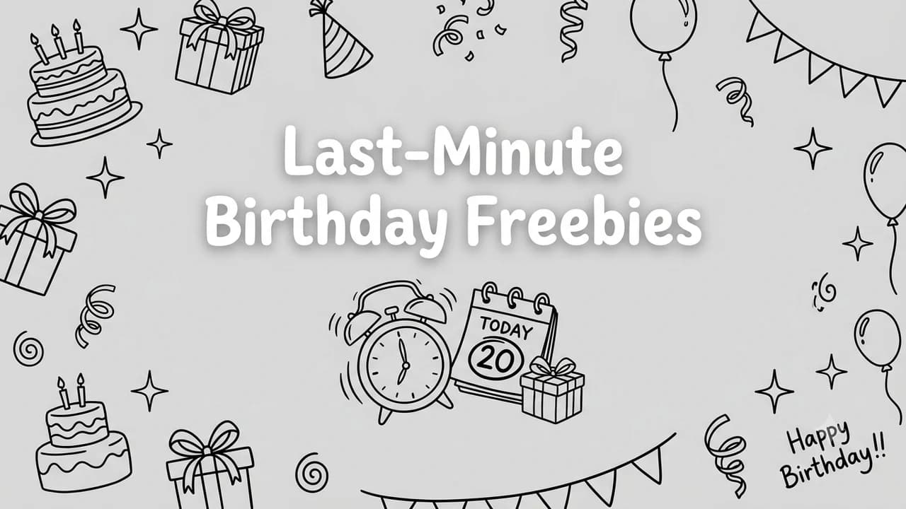 Last-Minute Birthday Freebies You Can Get Today (2026)