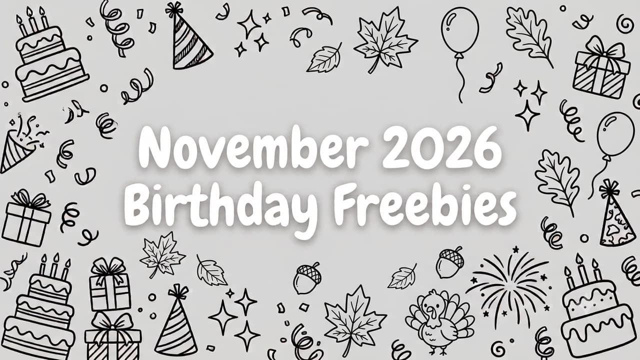 Best November 2026 Birthday Freebies: Thanksgiving Meals, Black Friday Stacks & Free Gifts