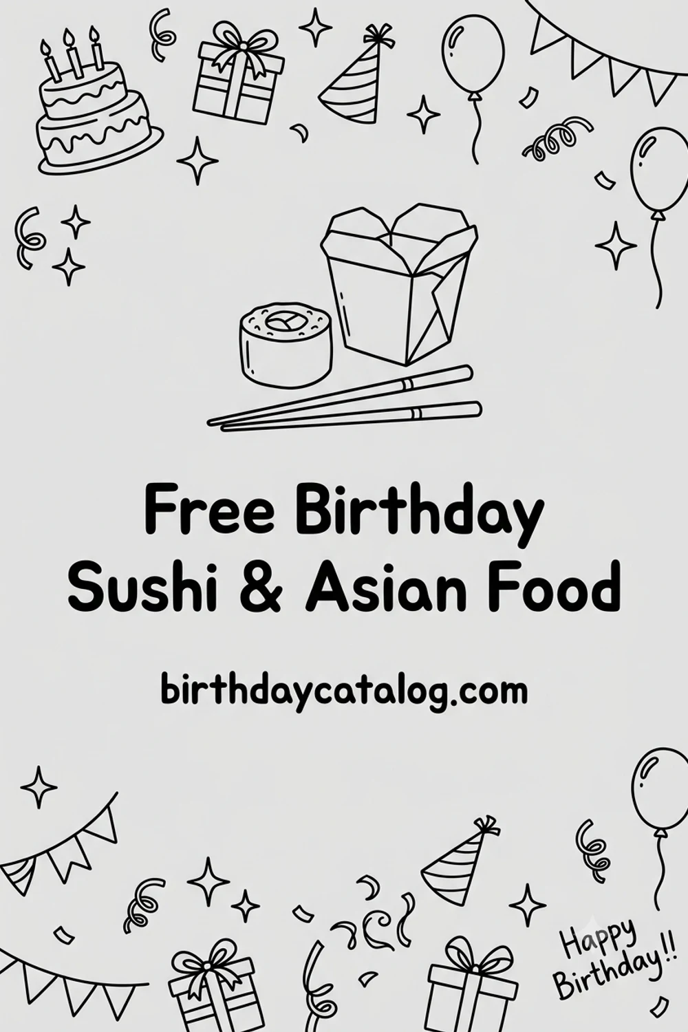 Free Birthday Sushi & Asian Food (2026)