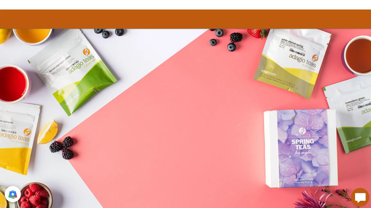 Screenshot of Adagio Teas website