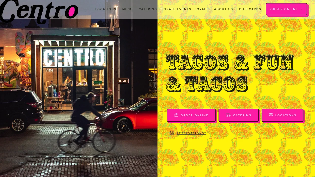 Screenshot of Centro website