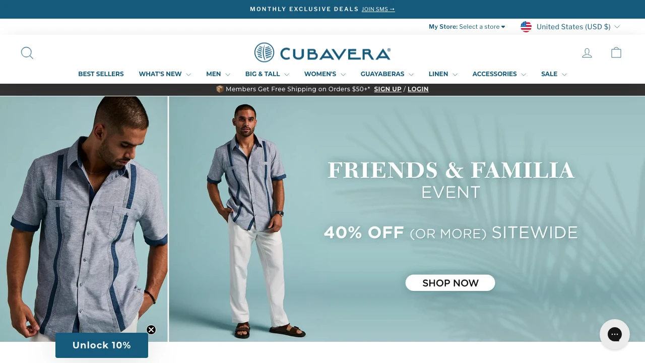 Screenshot of Cubavera website
