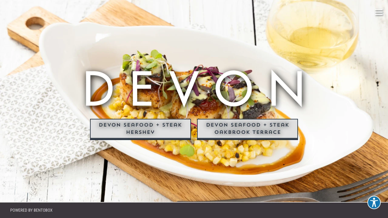Screenshot of Devon Seafood Grill website