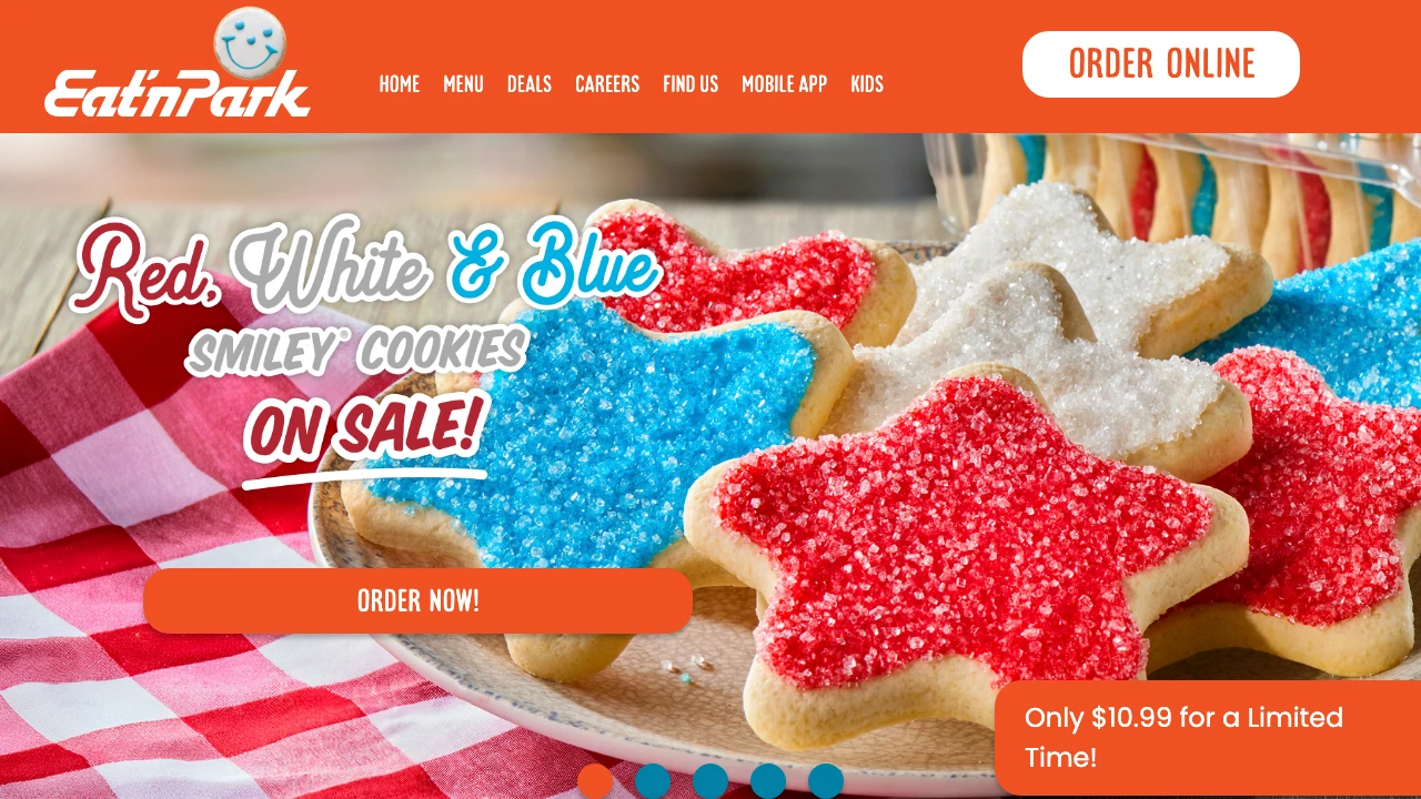 Screenshot of Eat'n Park website