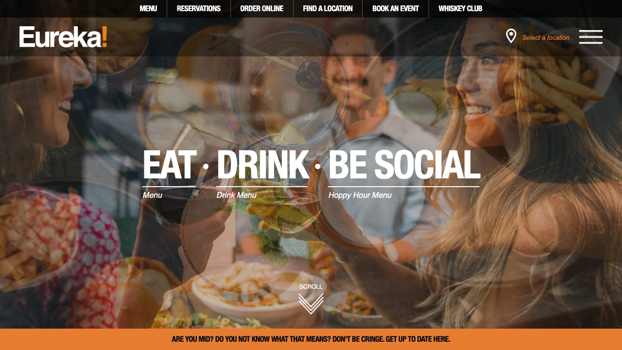 Screenshot of Eureka! website