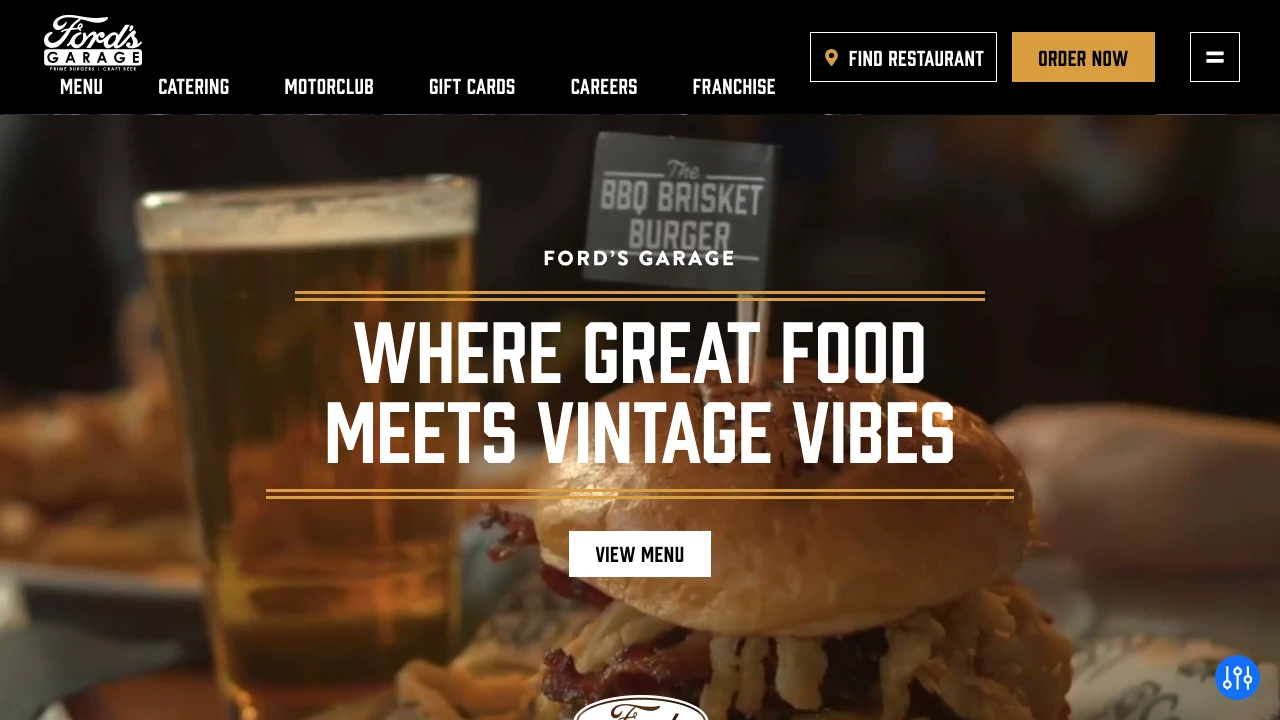 Screenshot of Ford's Garage website