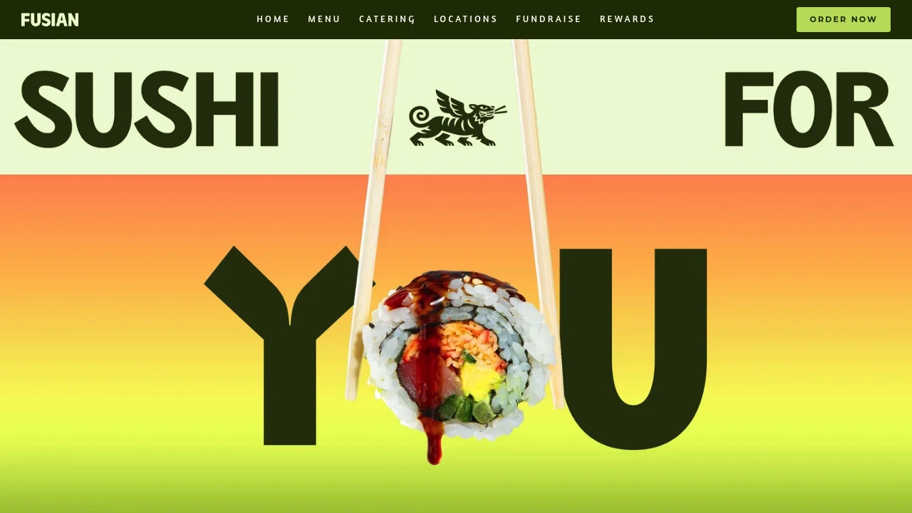 Screenshot of Fusian website