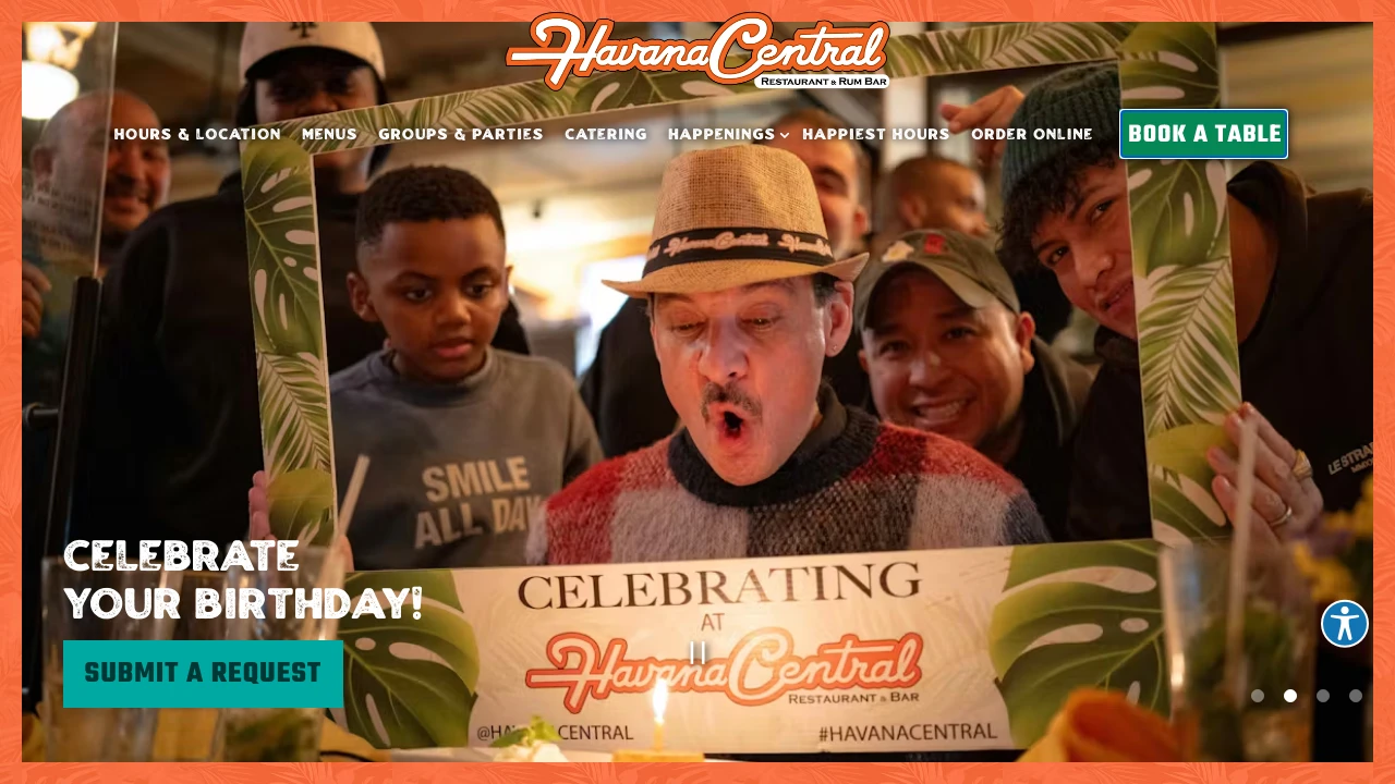 Screenshot of Havana Central website