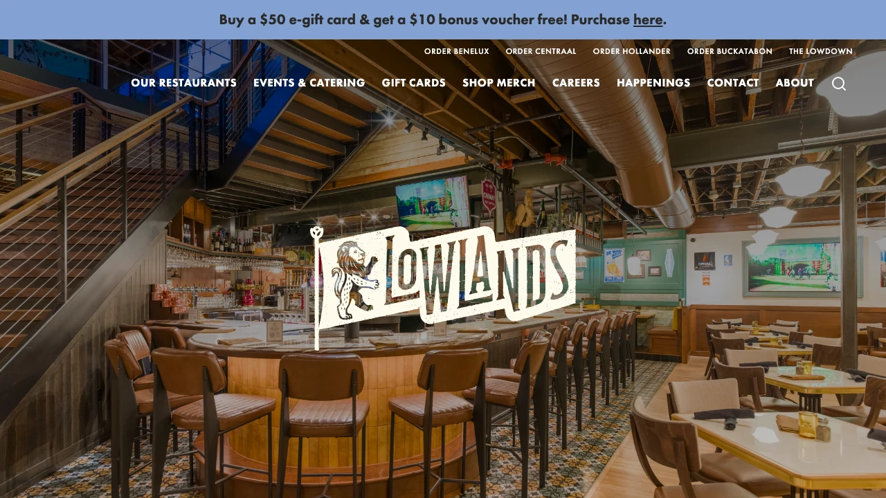 Screenshot of Lowlands Group website
