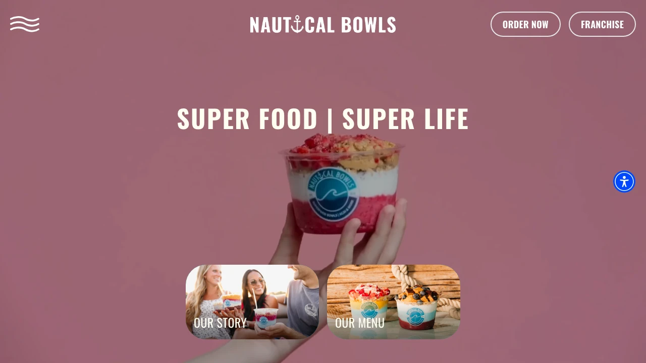 Screenshot of Nautical Bowls website