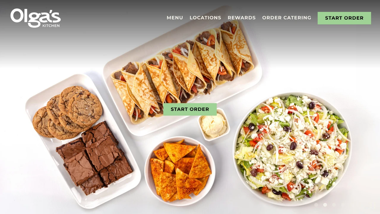 Screenshot of Olga's Kitchen website