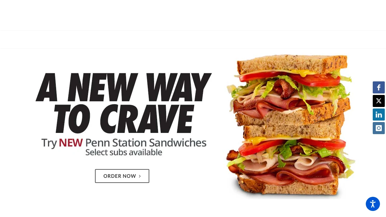 Screenshot of Penn Station website