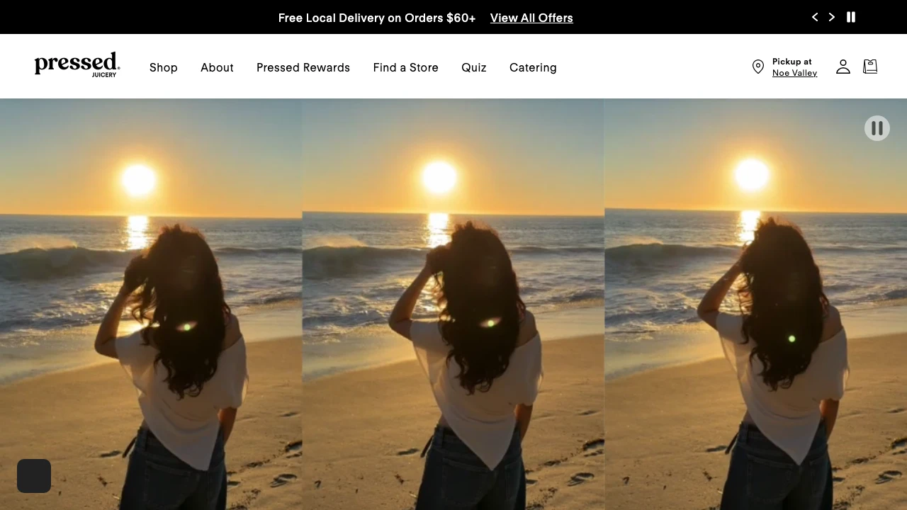 Screenshot of Pressed website