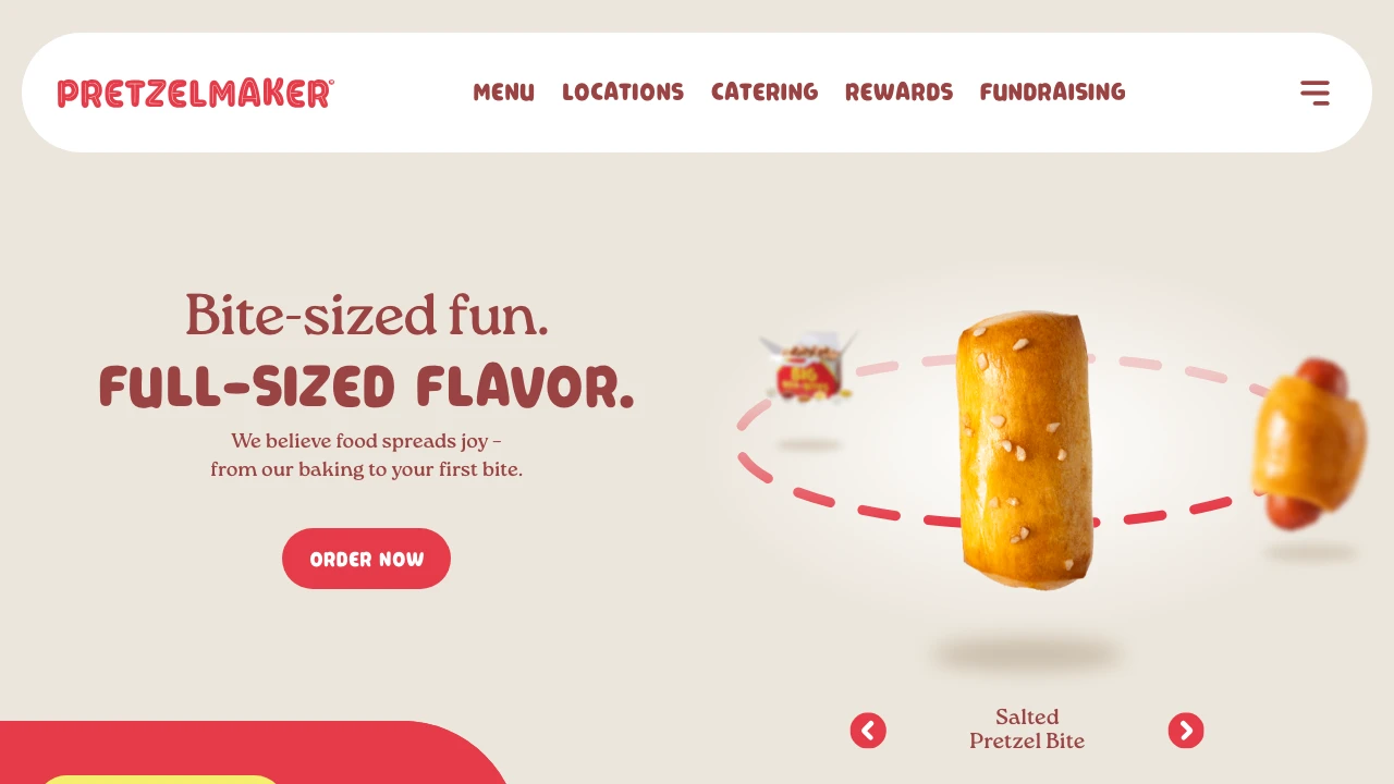 Screenshot of Pretzelmaker website