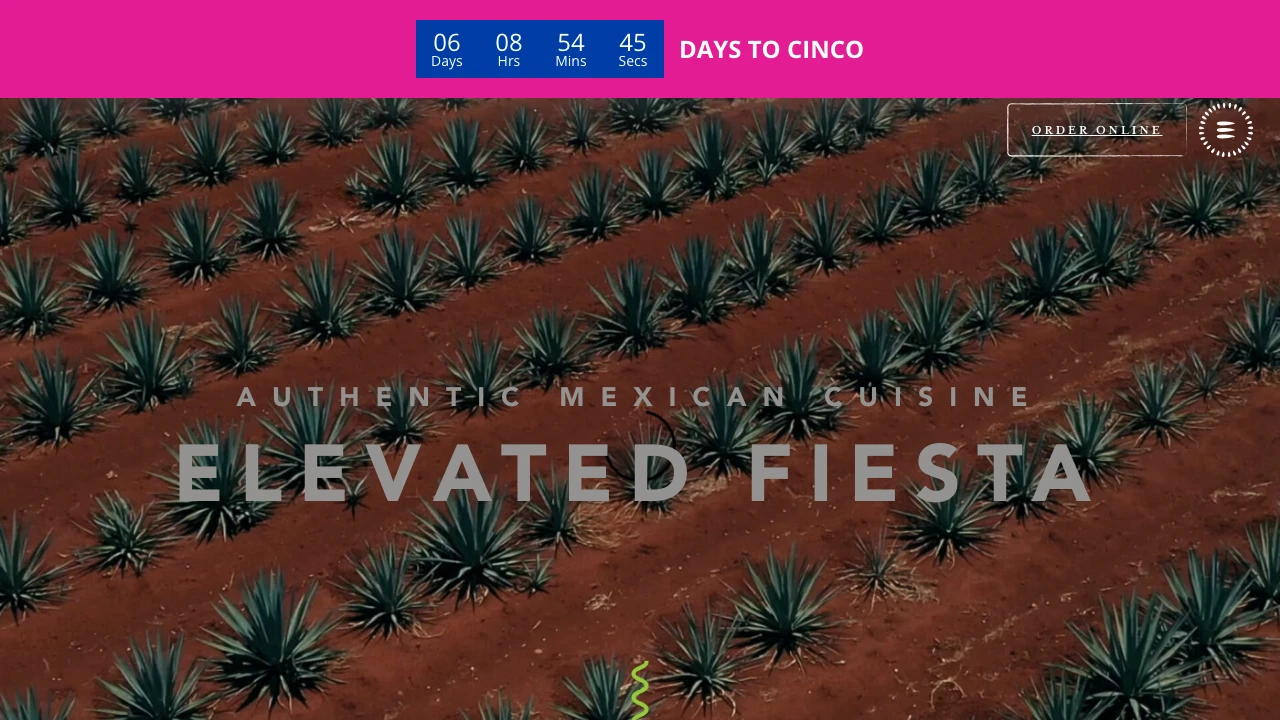 Screenshot of Rosa Mexicano website