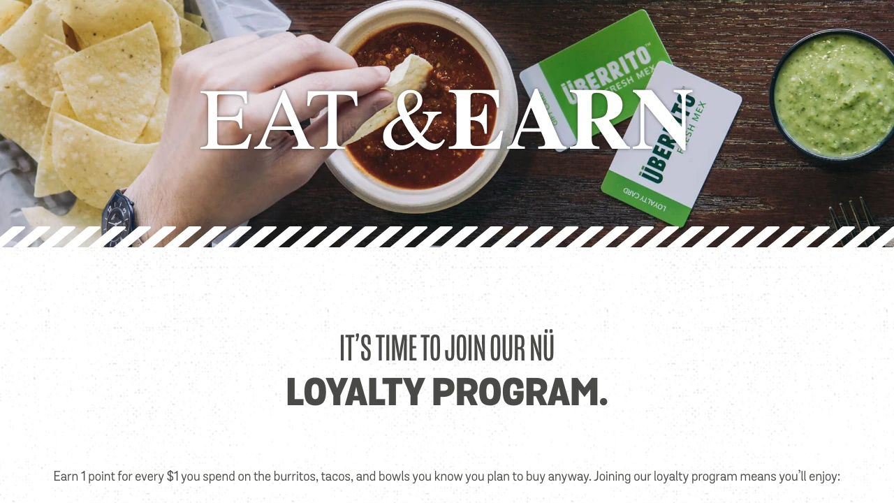 Screenshot of Uberrito website