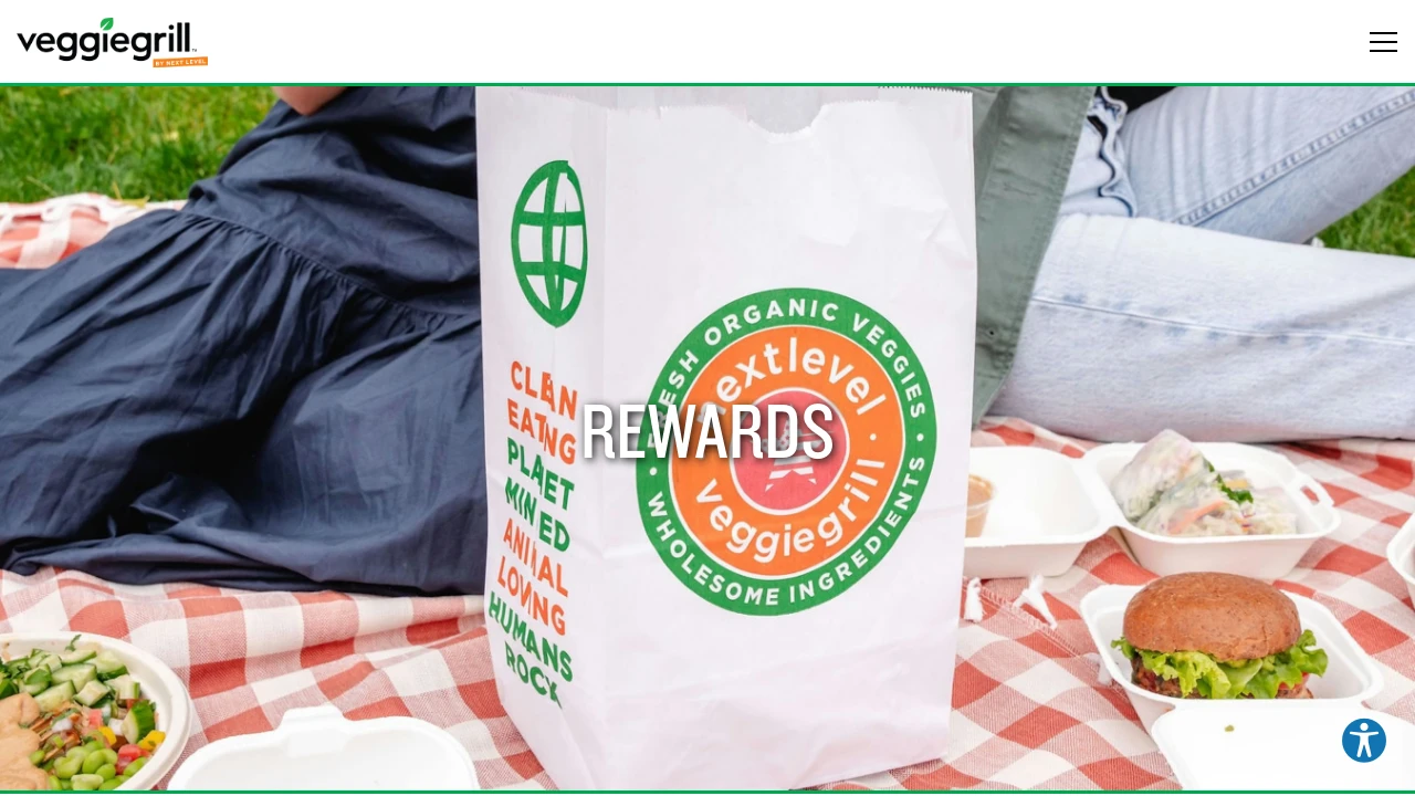 Screenshot of Veggie Grill website